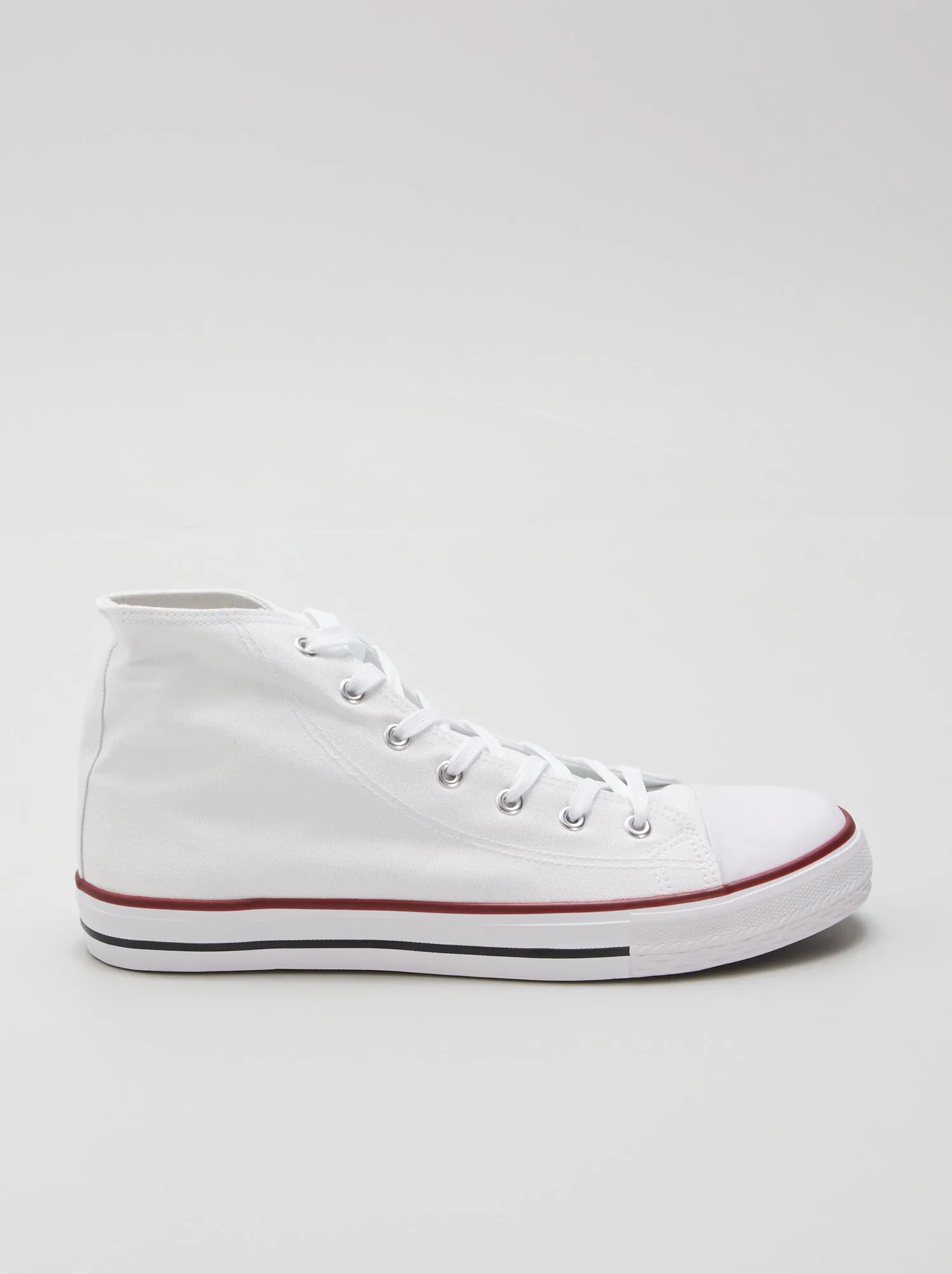 Sneakers alte in tela - bianco
