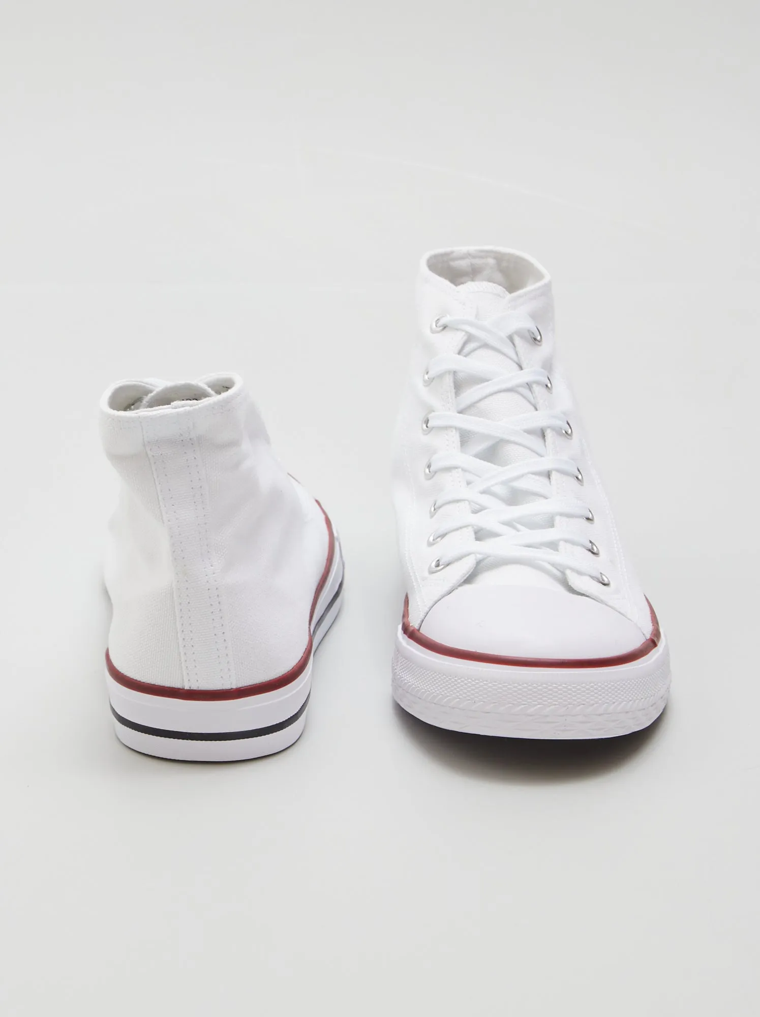 Sneakers alte in tela - bianco