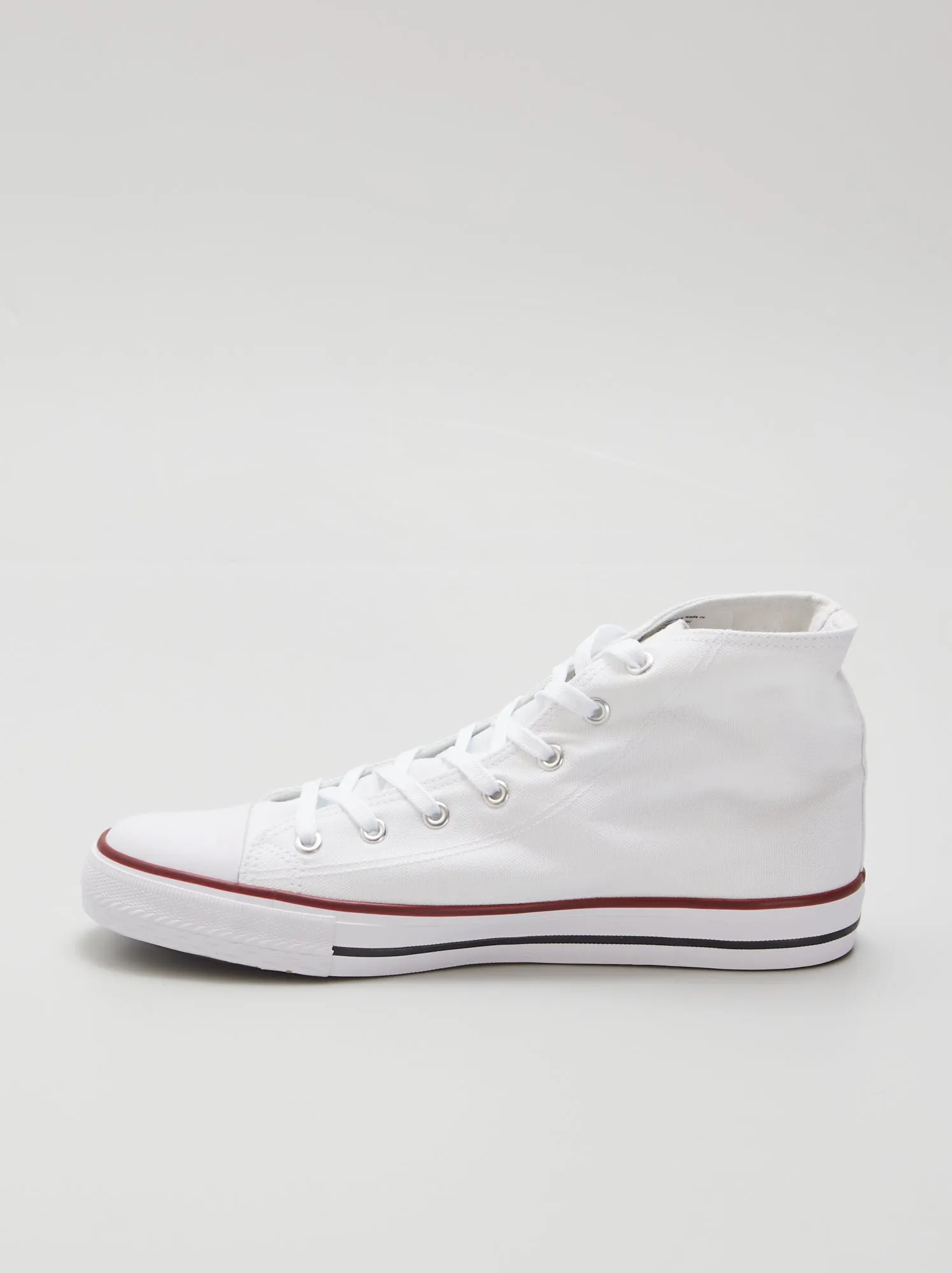 Sneakers alte in tela - bianco