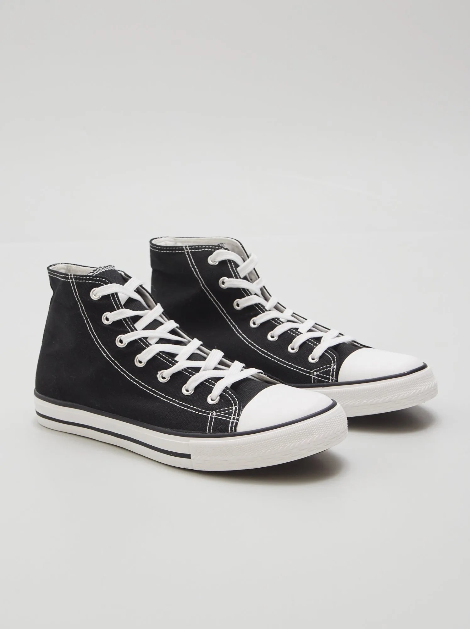 Sneakers alte in tela - nero