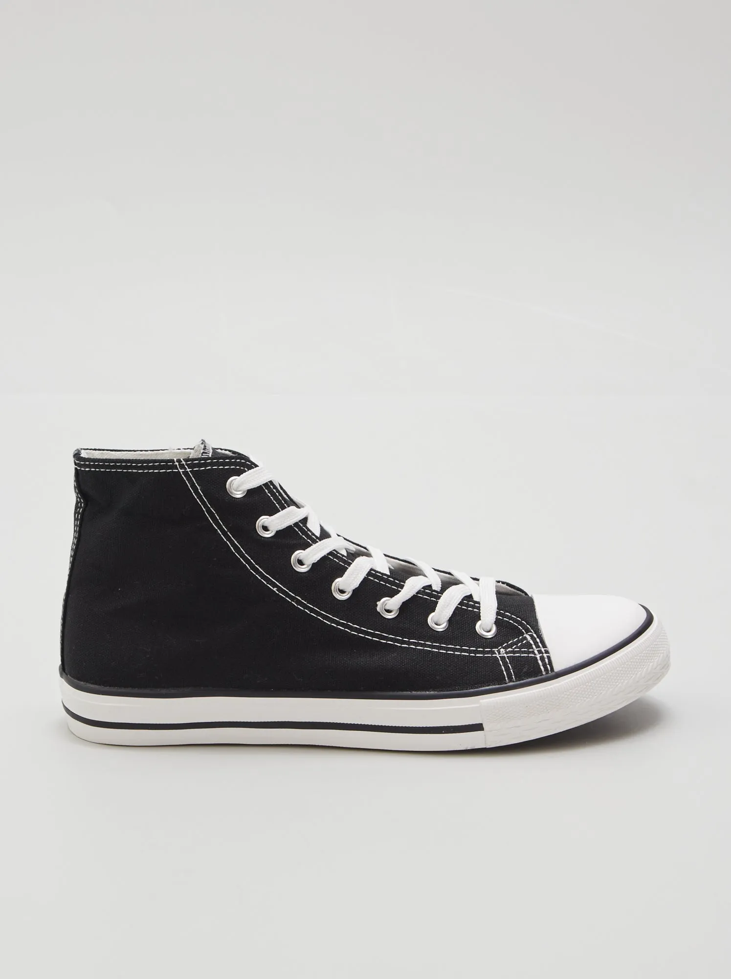 Sneakers alte in tela - nero