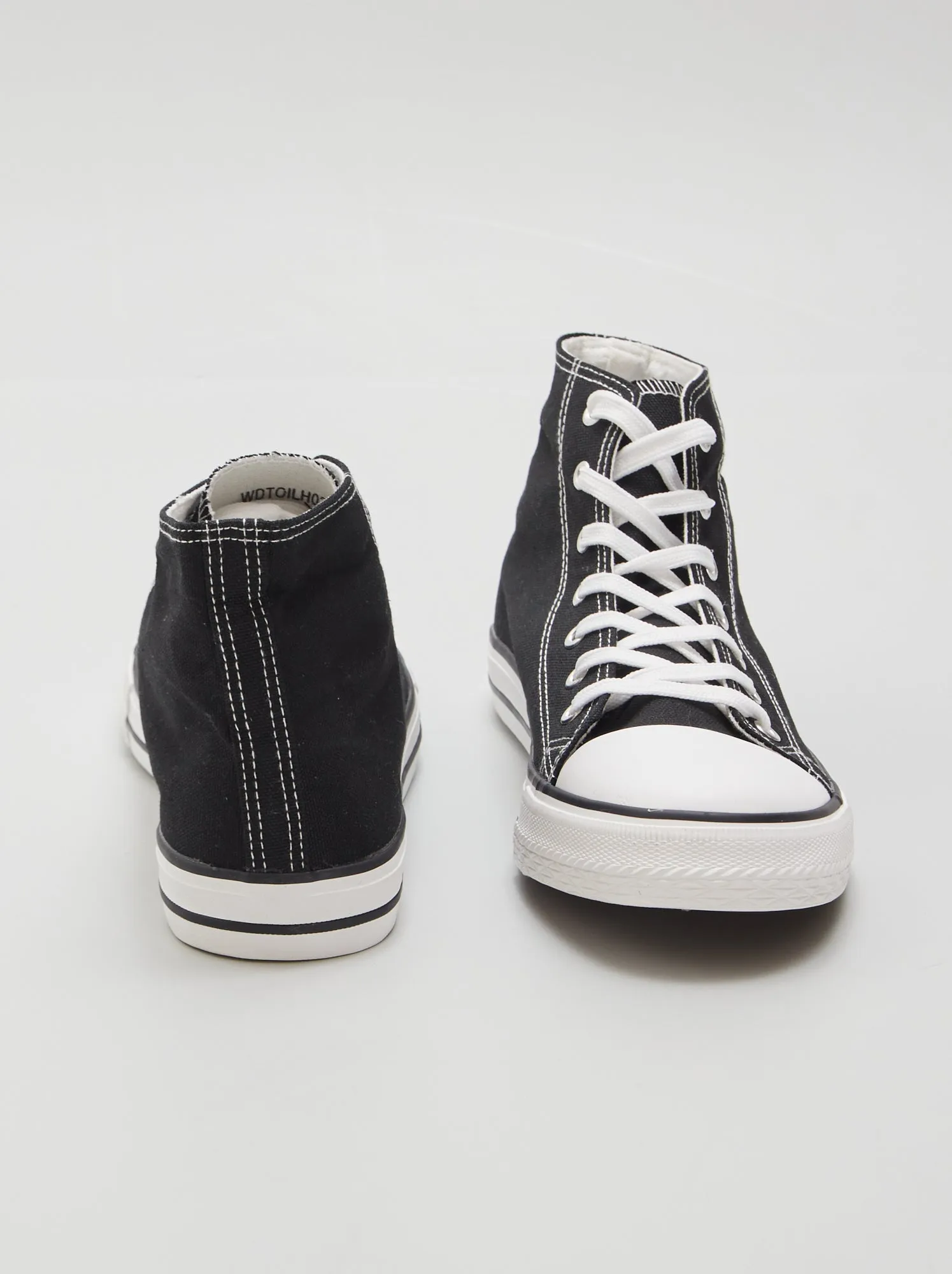 Sneakers alte in tela - nero