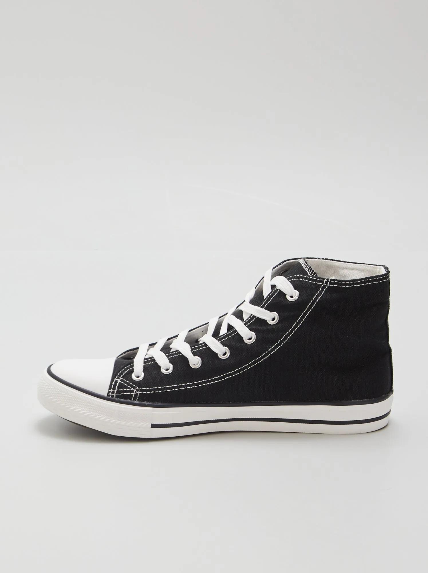 Sneakers alte in tela - nero