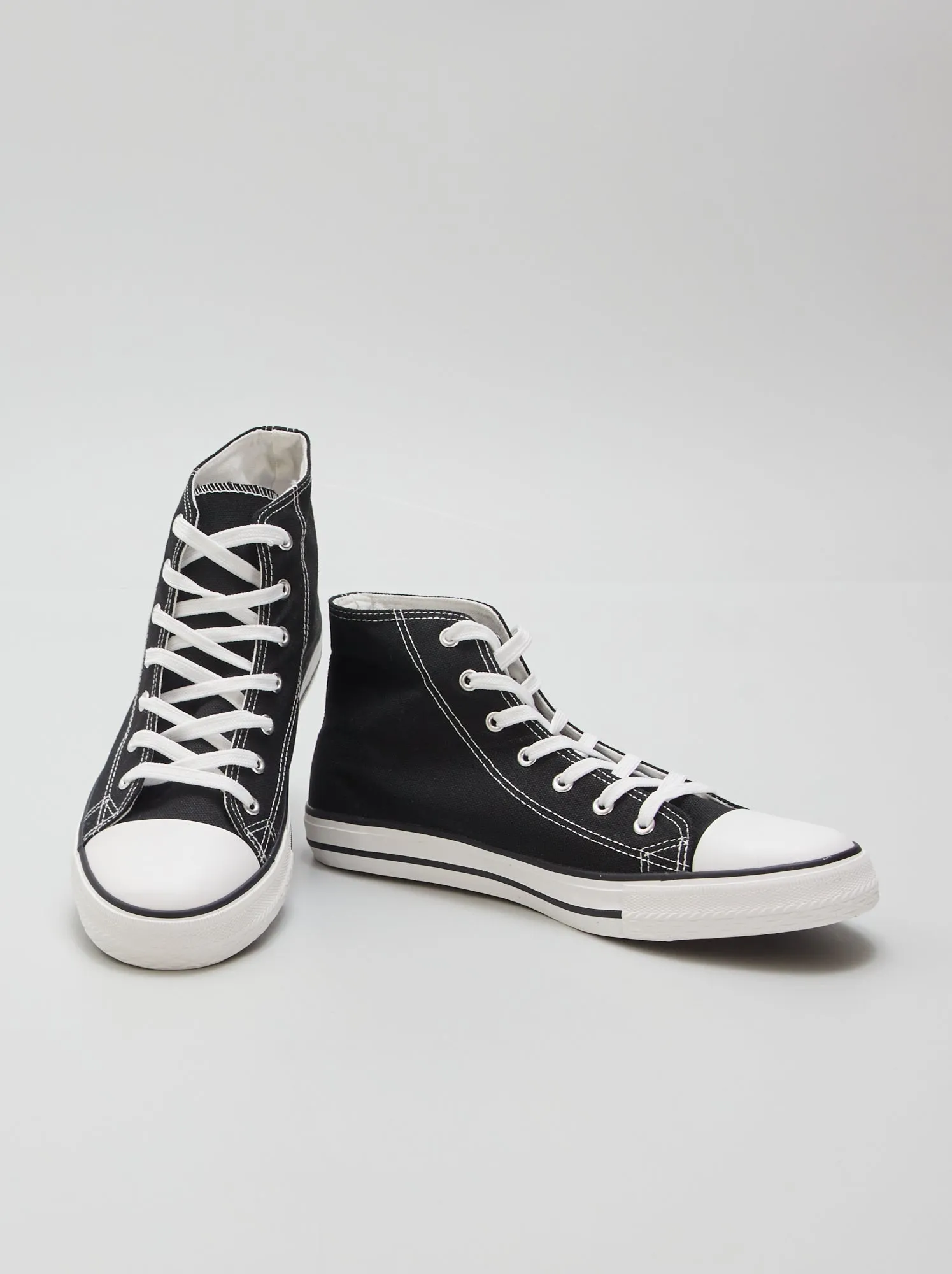 Sneakers alte in tela - nero