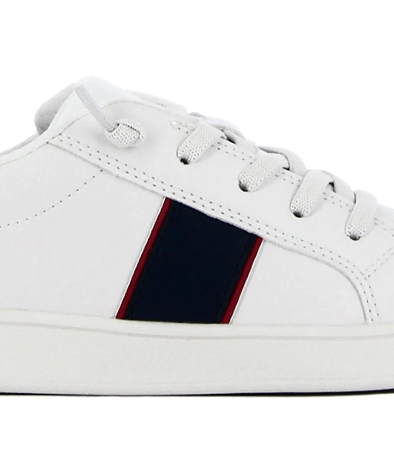 Sneakers bianche da ragazzo con lacci elastici