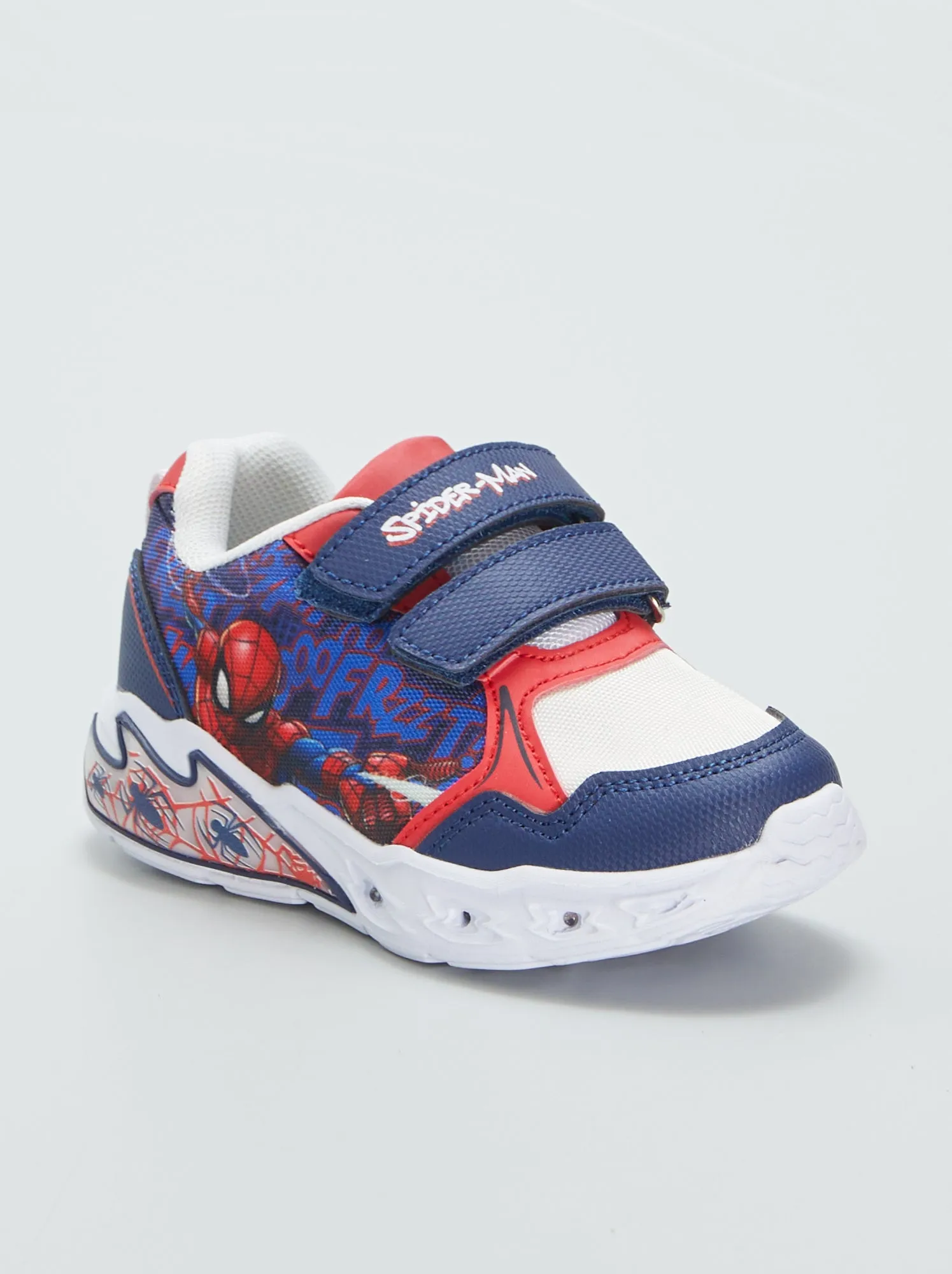 Sneakers con suola luminosa 'Spiderman' - blu
