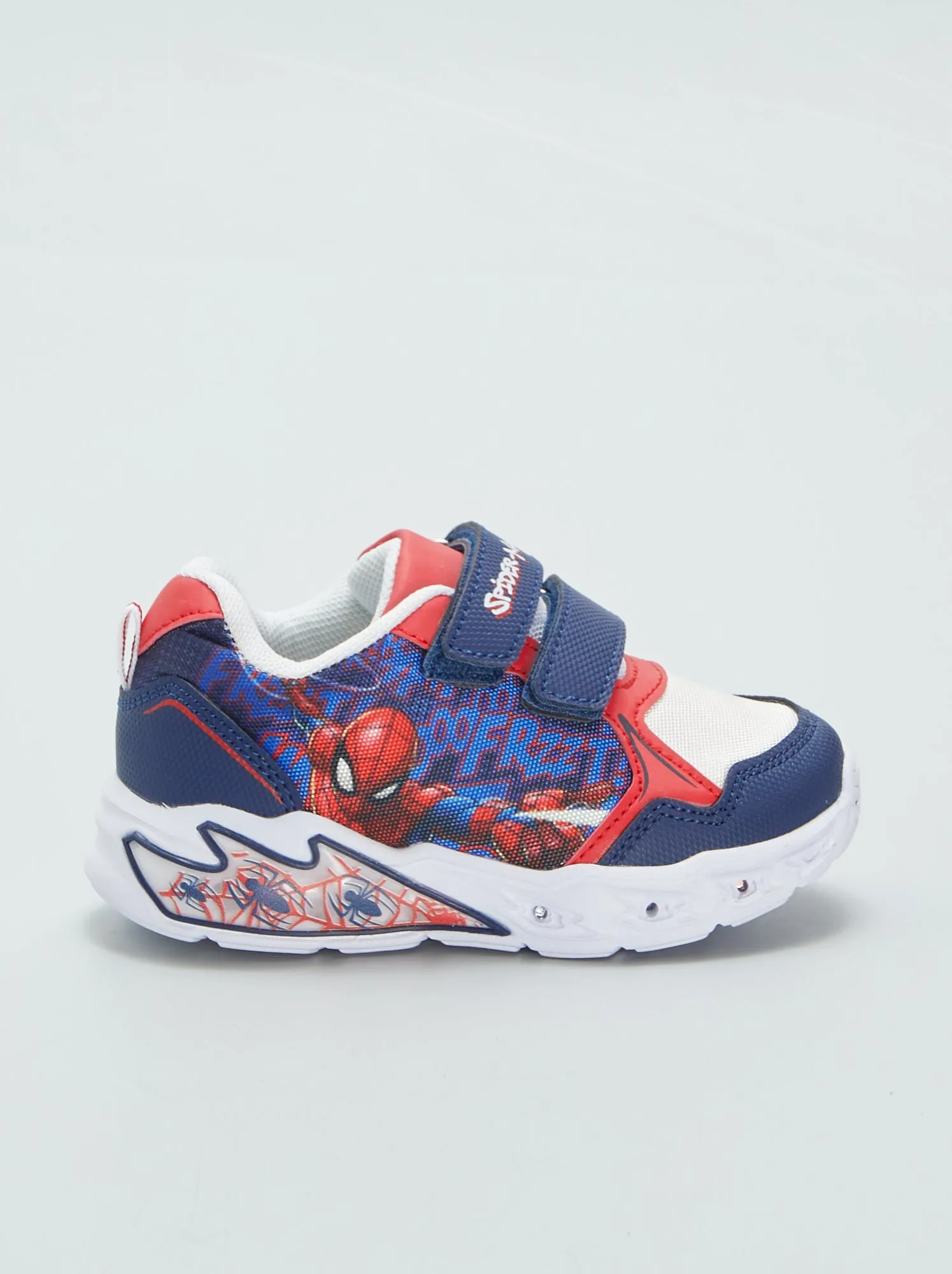 Sneakers con suola luminosa 'Spiderman' - blu