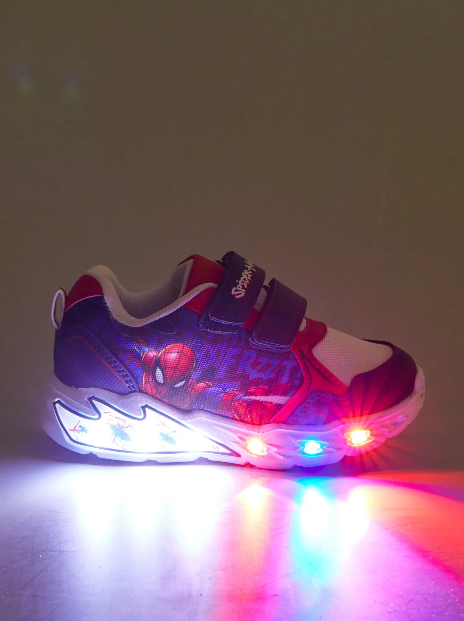 Sneakers con suola luminosa 'Spiderman' - blu