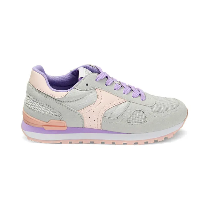 Sneakers grigie in tessuto