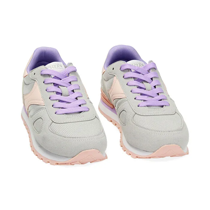 Sneakers grigie in tessuto