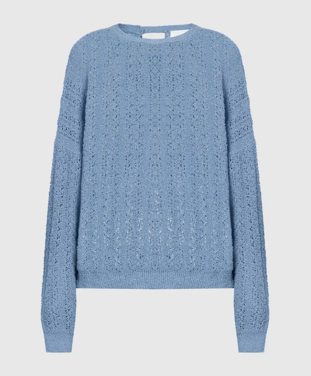 Solotre Maglione traforato blu M3B0064