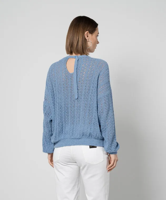 Solotre Maglione traforato blu M3B0064