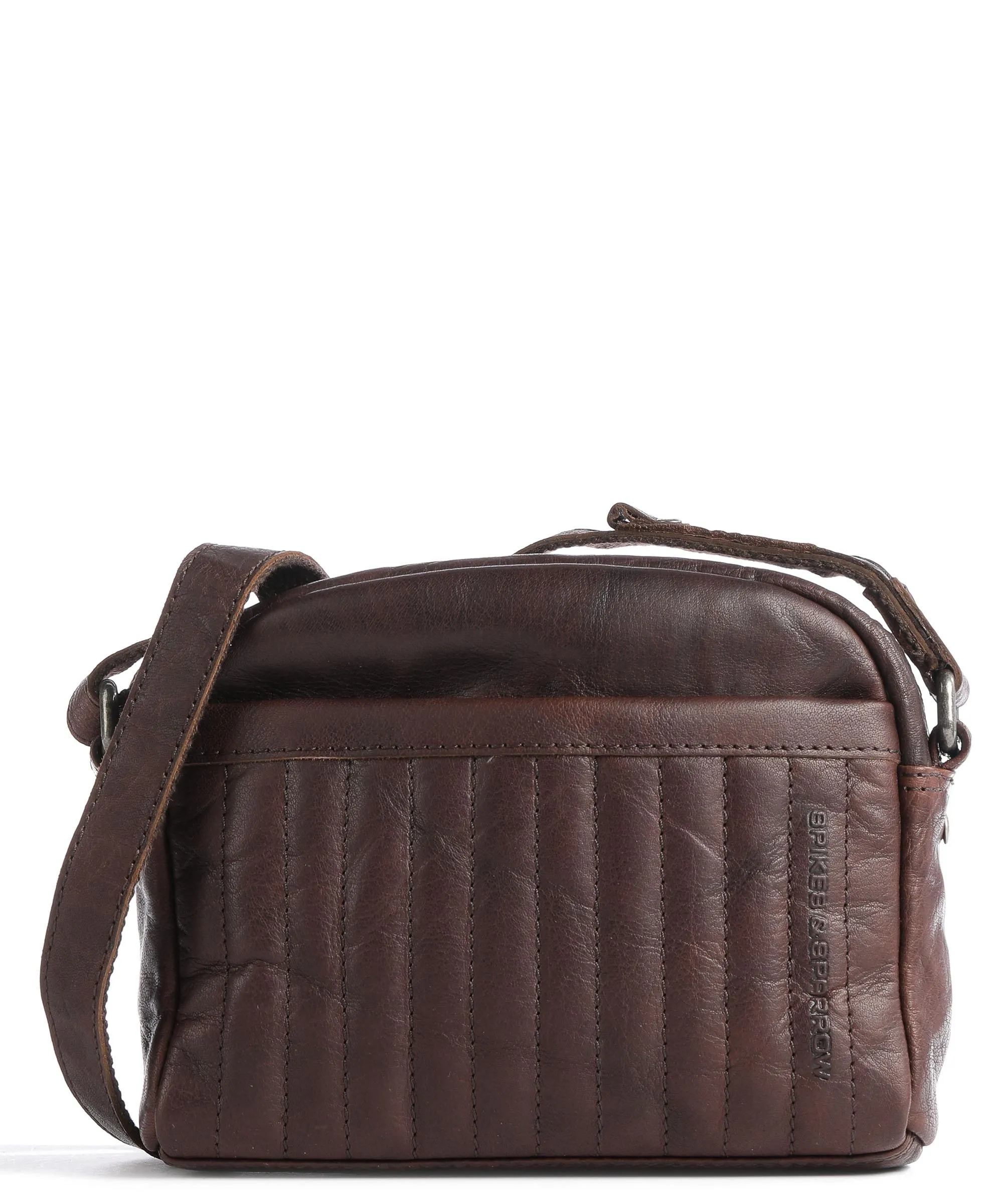  Spikes & Sparrow Bronco Borsa a tracolla pelle di bufalo marrone scuro  