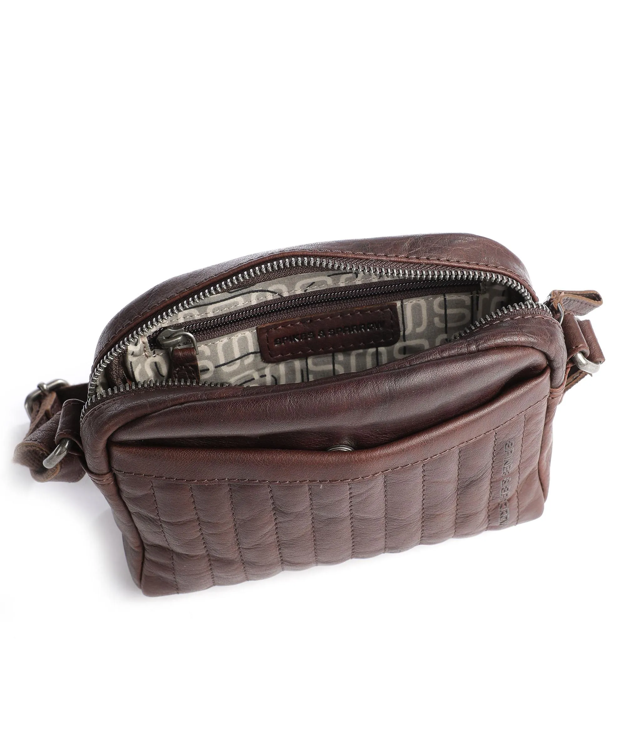  Spikes & Sparrow Bronco Borsa a tracolla pelle di bufalo marrone scuro  