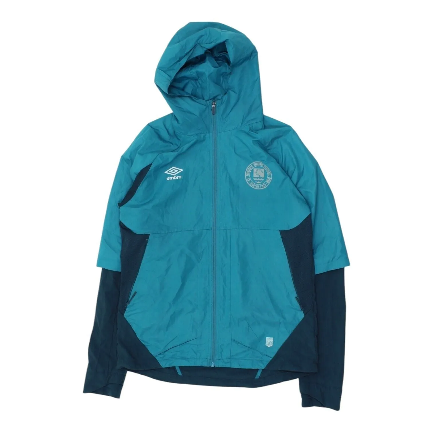 St Patrick's Athletic FC Mens Blue Umbro Hooded Rain Jacket | Tracksuit Sports