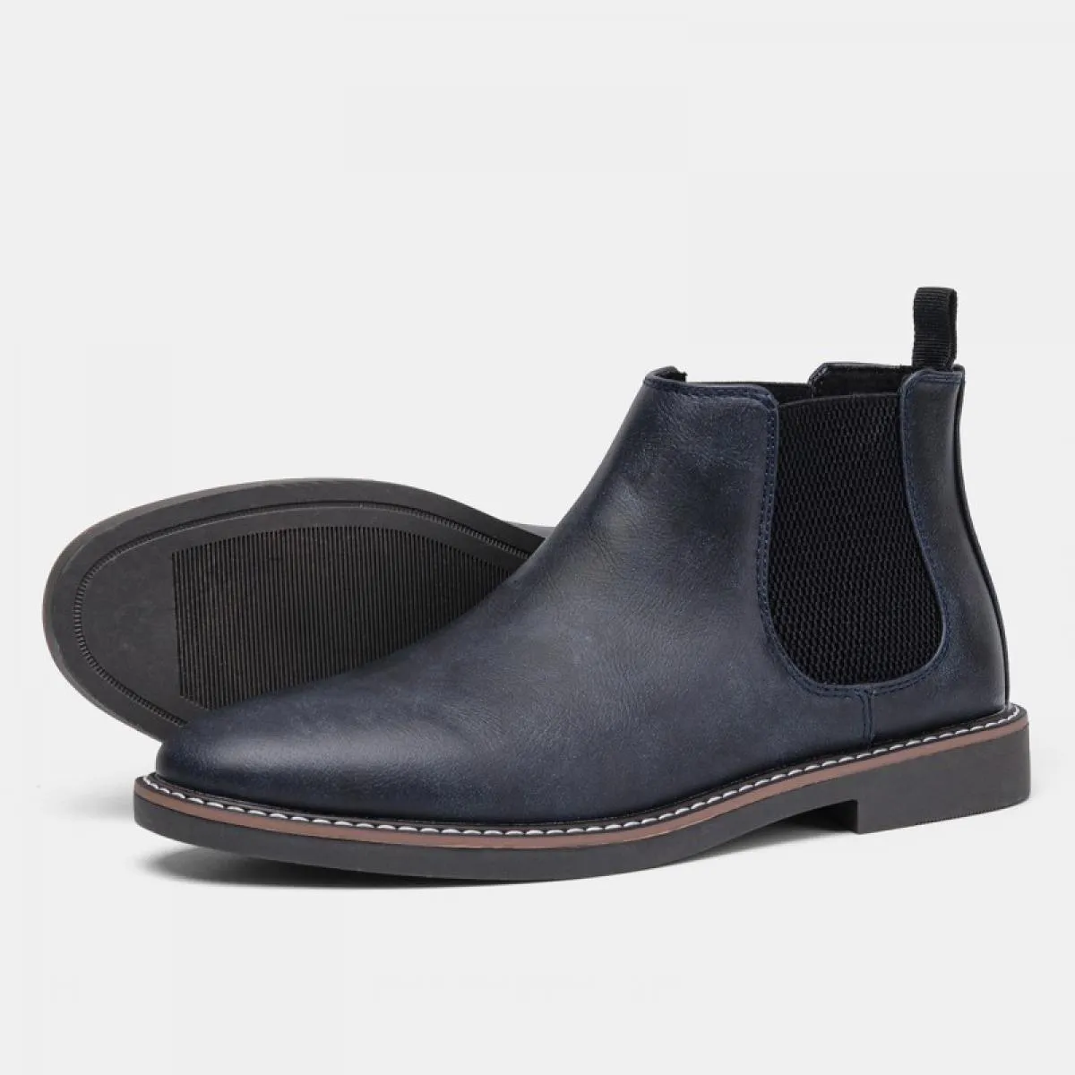 Stivaletti Chelsea classici retrò da uomo Stivaletti in pelle alla moda con patina britannica Stivaletti casual da uomo Scarpe a