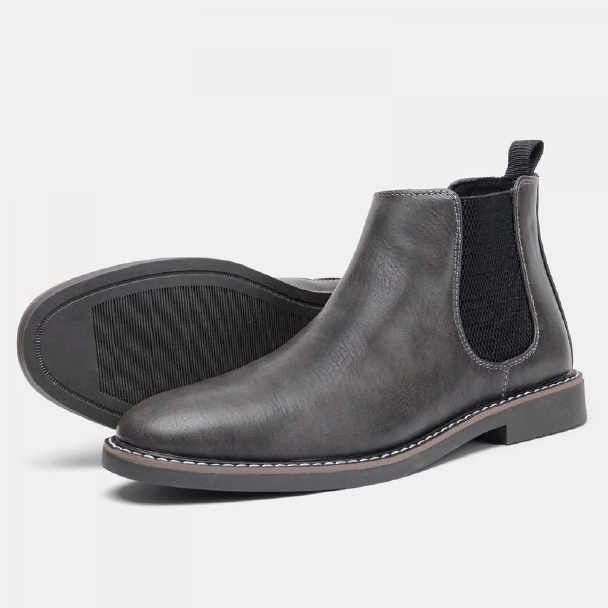Stivaletti Chelsea classici retrò da uomo Stivaletti in pelle alla moda con patina britannica Stivaletti casual da uomo Scarpe a