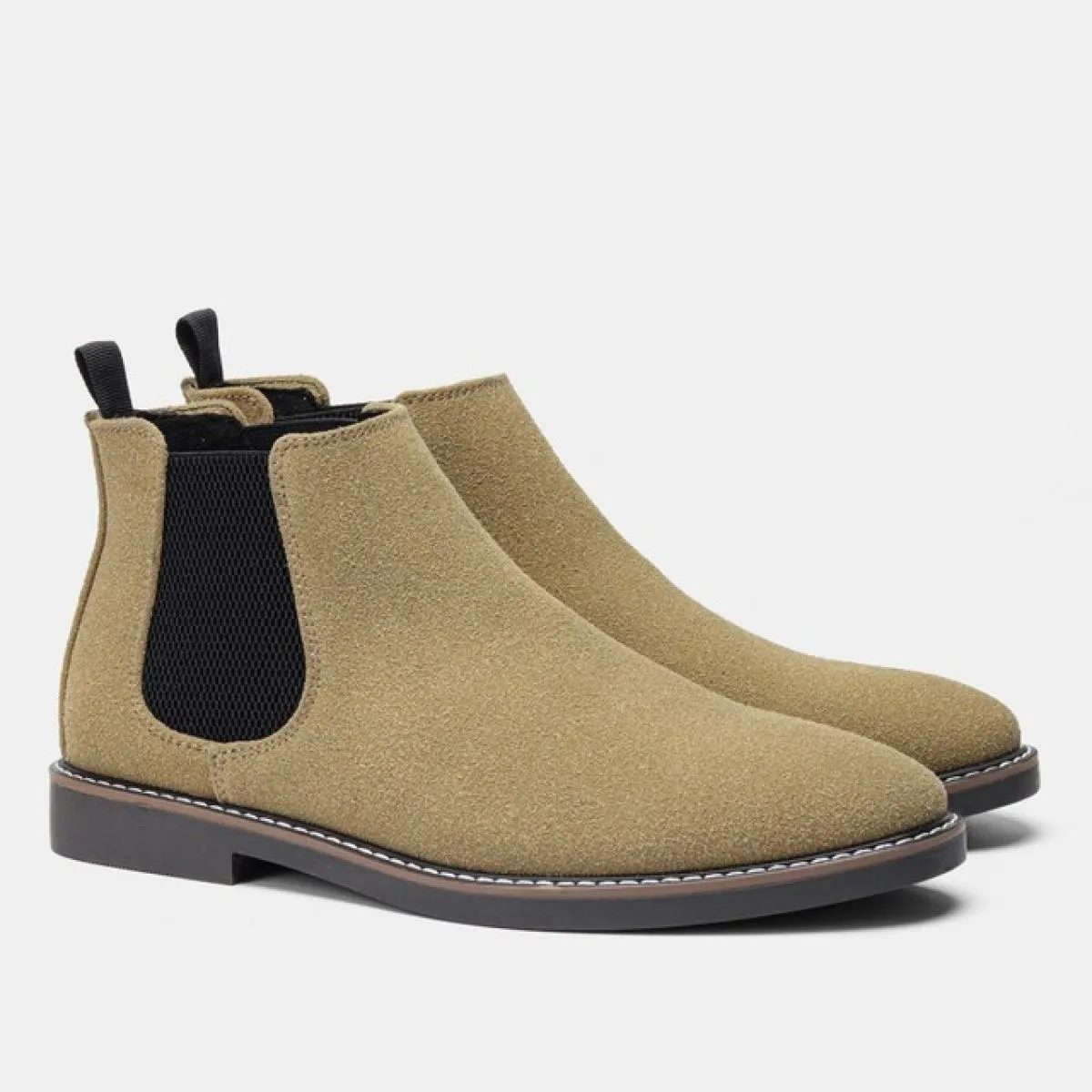 Stivaletti Chelsea classici retrò da uomo Stivaletti in pelle alla moda con patina britannica Stivaletti casual da uomo Scarpe a