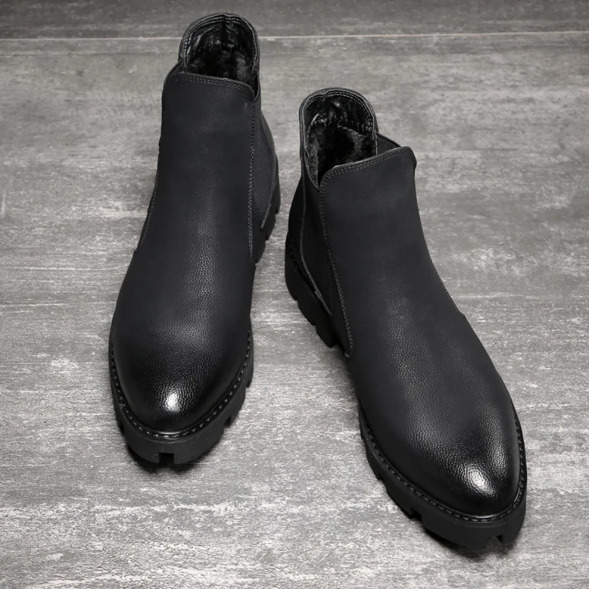 Stivaletti Chelsea classici retrò in vera pelle da uomo Stivaletti alla moda Stivaletti corti britannici casual da uomo Suola sp