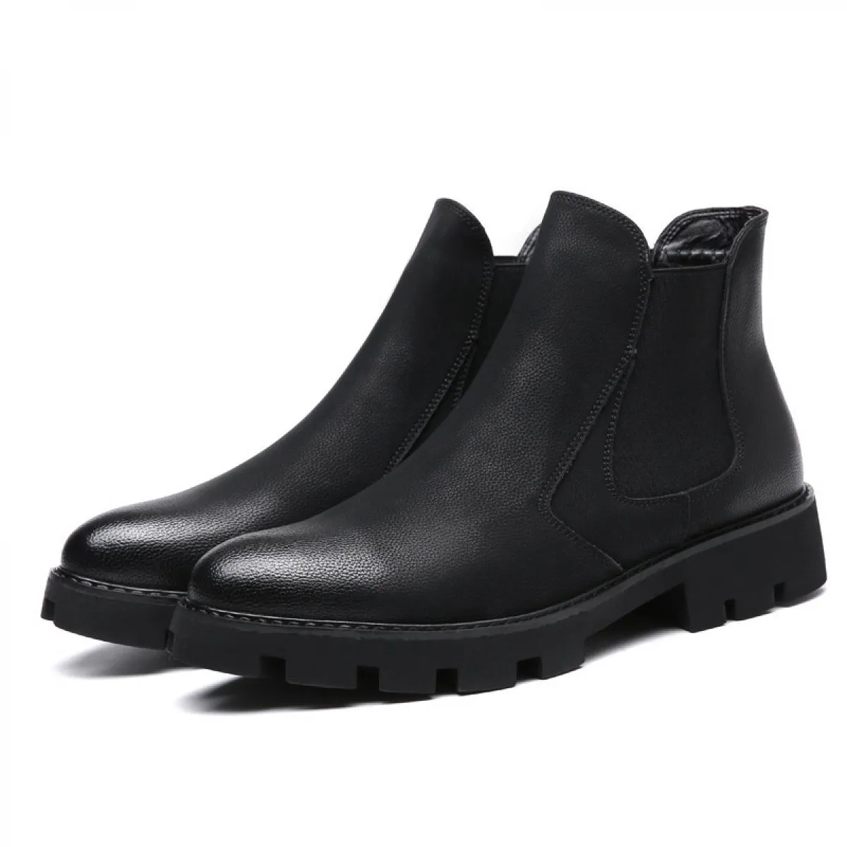 Stivaletti Chelsea classici retrò in vera pelle da uomo Stivaletti alla moda Stivaletti corti britannici casual da uomo Suola sp