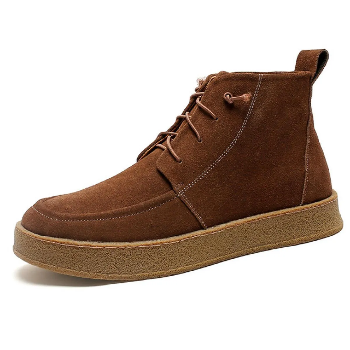 Stivaletti classici retrò da uomo Stivaletti corti alla moda in vera pelle scamosciata di mucca Stivaletti alti casual da uomo