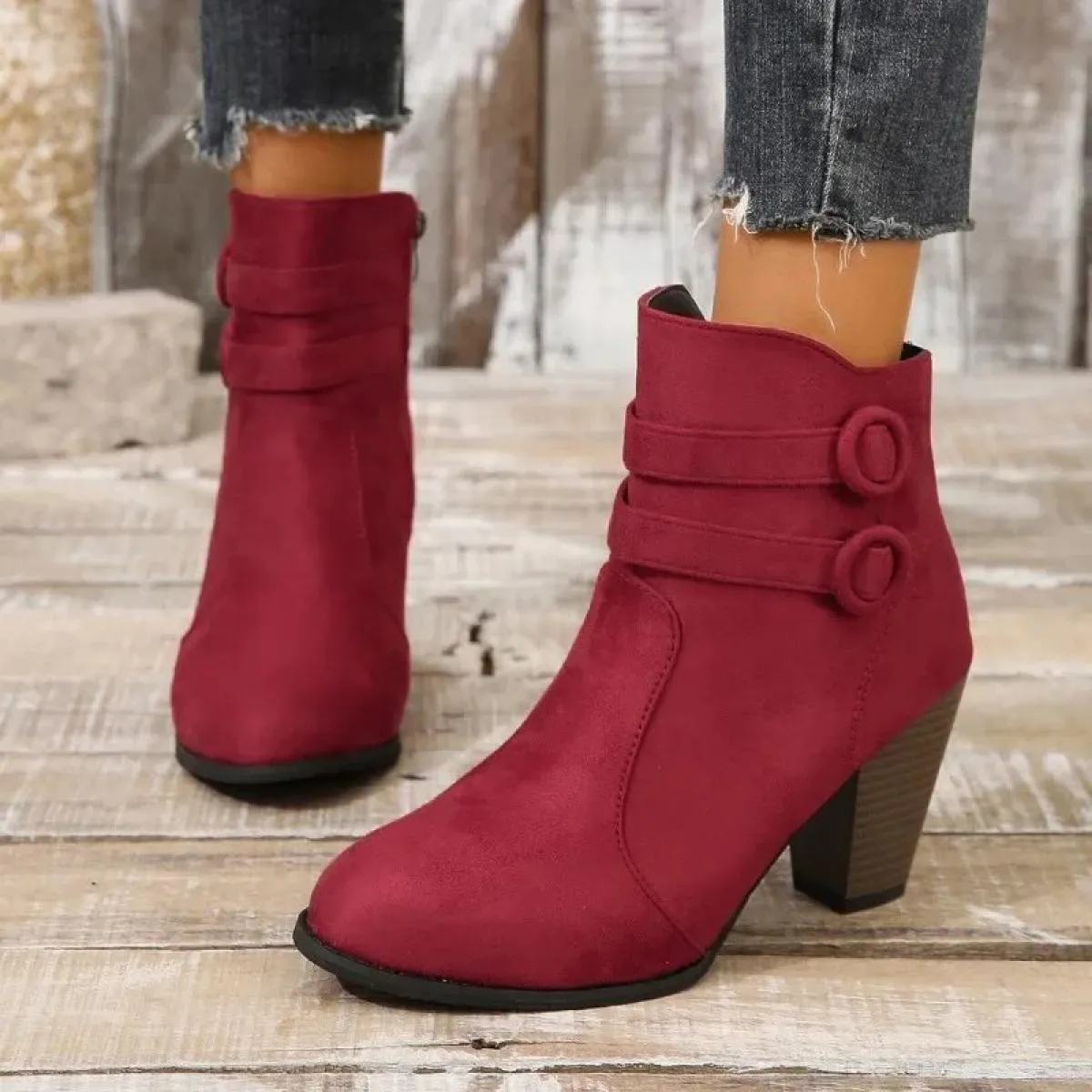 Stivaletti da donna invernali a punta Stivaletti da donna in pelle PU con cerniera autunnale femminile Stivaletti da donna con t