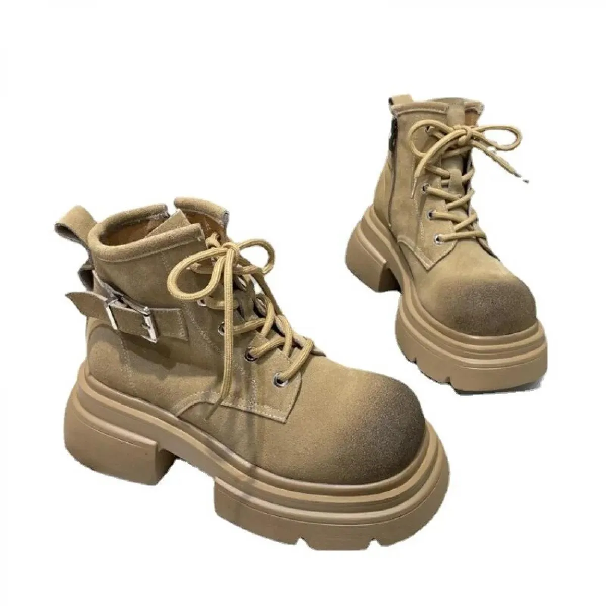 Stivaletti da donna Inverno e autunno 2023 Ultimi stivaletti da donna britannici Stivaletti con punta rotonda da donna con lacci