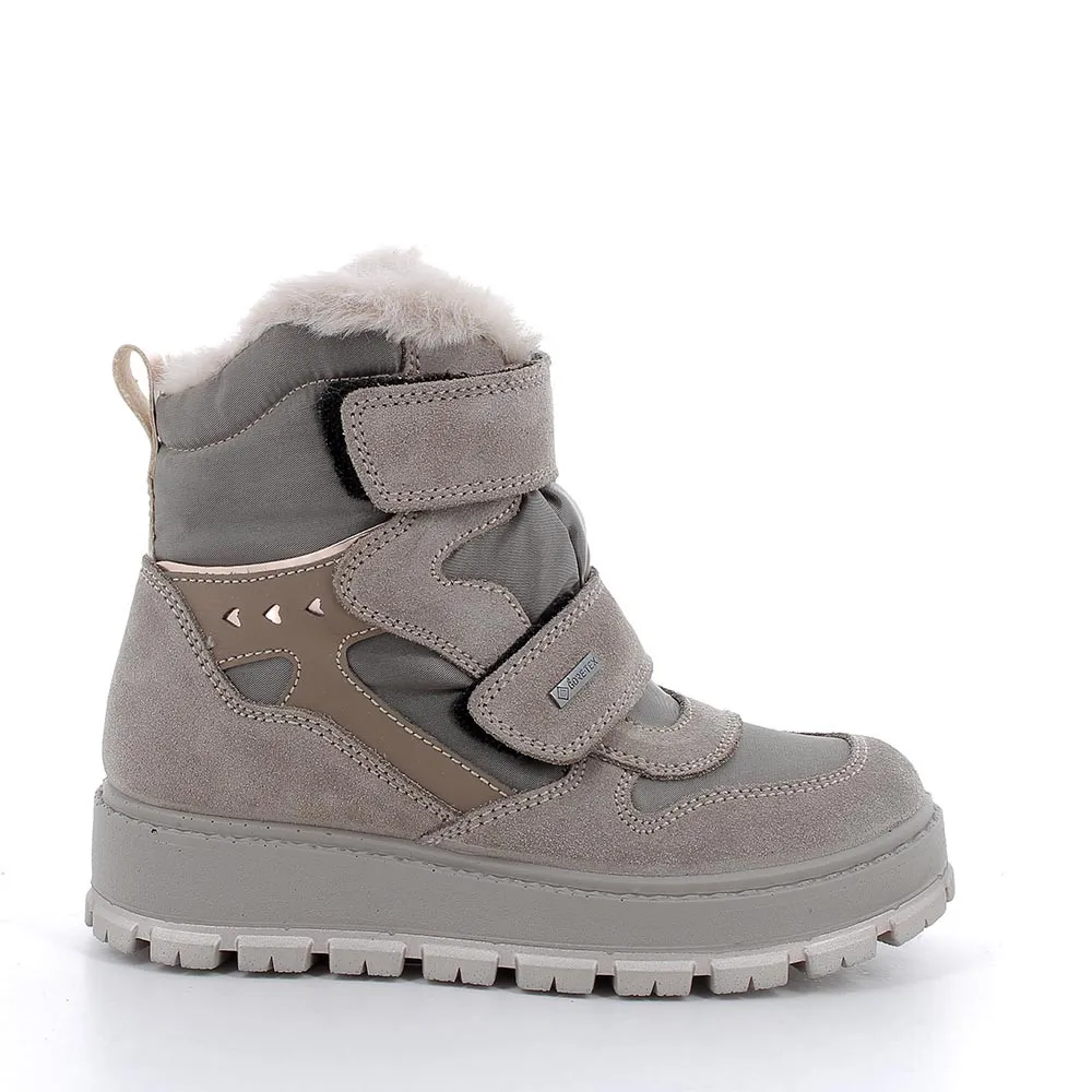 Stivaletti gore-tex da bambina beige scuro-pietra            
