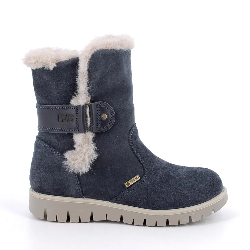 Stivaletti gore-tex in pelle da bambina navy            