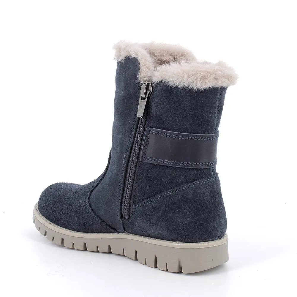 Stivaletti gore-tex in pelle da bambina navy            