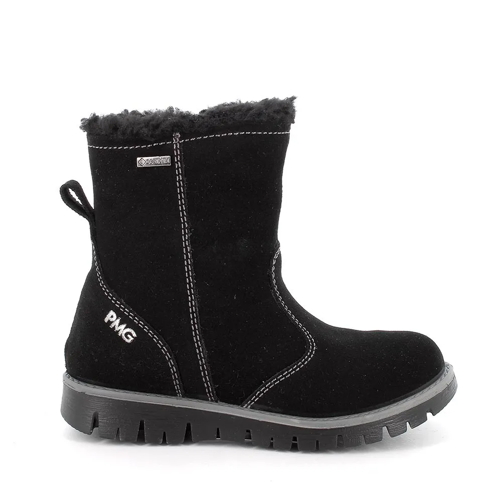 Stivaletti gore-tex in pelle da bambina nero            