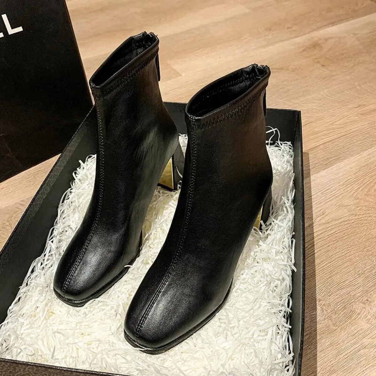 Stivaletti Tacchi Alti Mart Boots Shoe Stivali da Donna Stivaletti Moda in Pelle