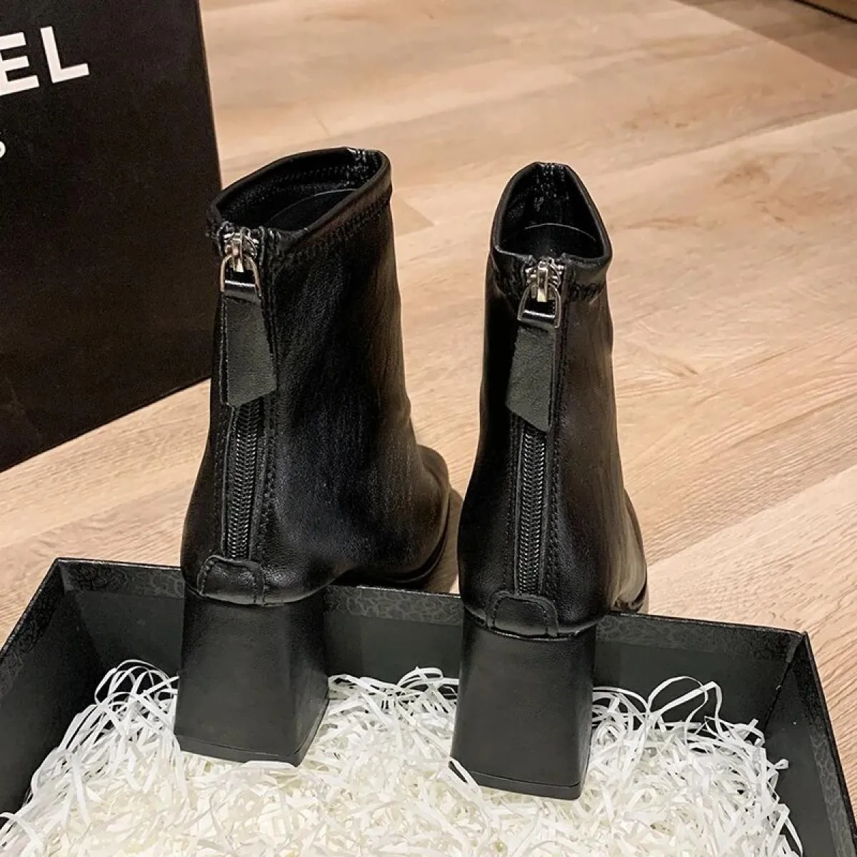 Stivaletti Tacchi Alti Mart Boots Shoe Stivali da Donna Stivaletti Moda in Pelle