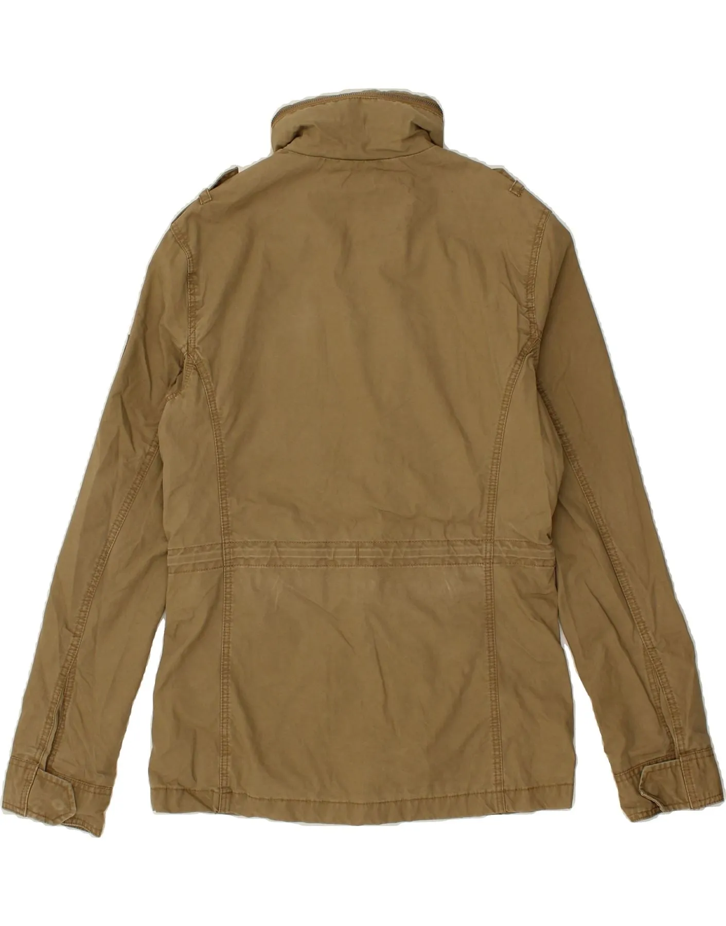 SUPERDRY Mens Military Jacket UK 38 Medium Beige Cotton