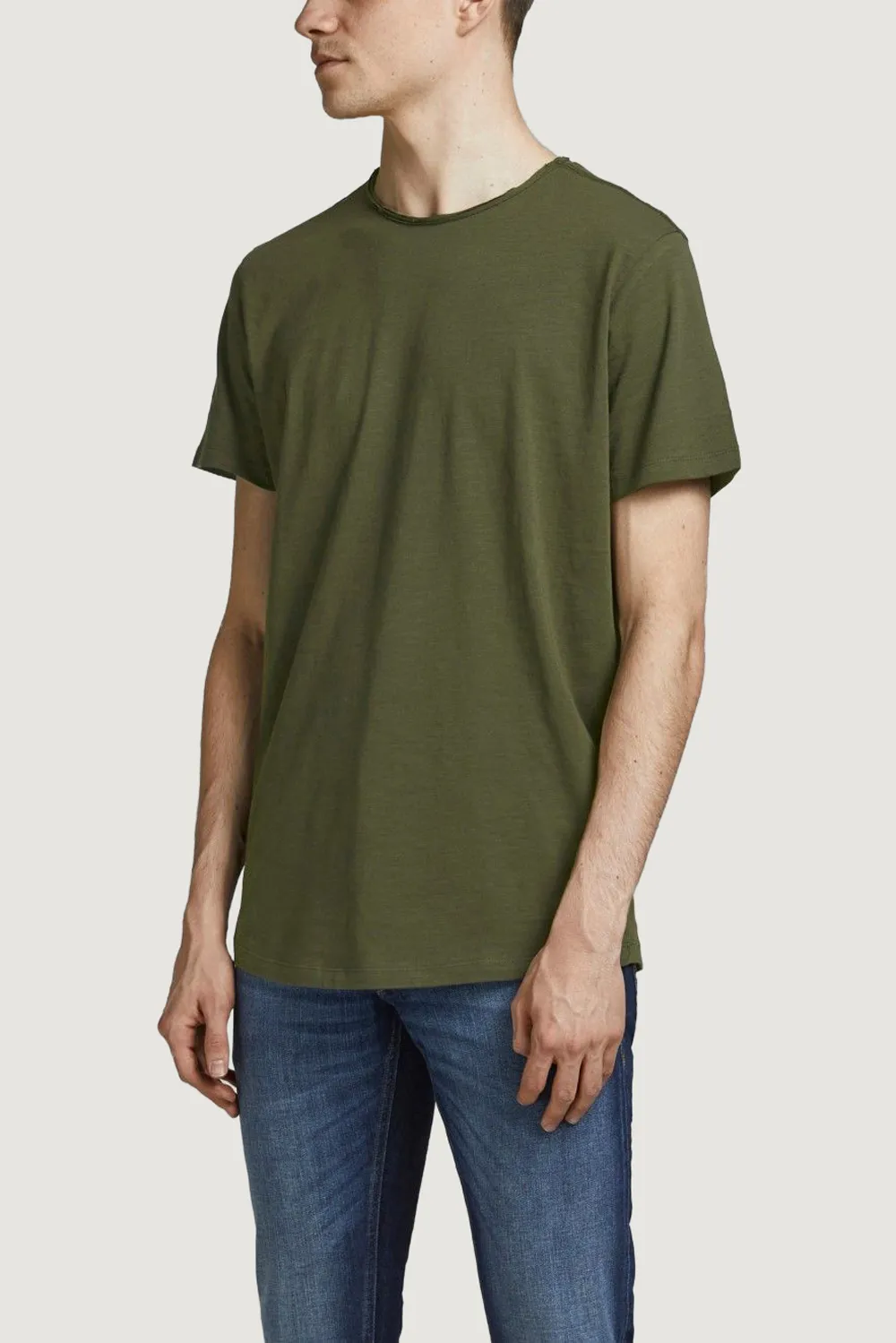 T-shirt Jack Jones JJEBASHER TEE O-NECK SS NOOS Verde Oliva
