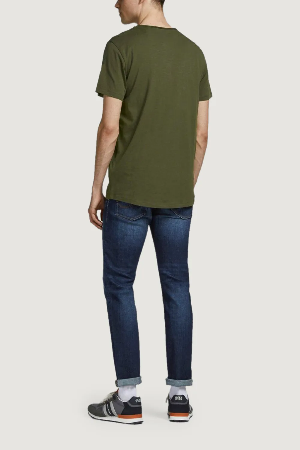 T-shirt Jack Jones JJEBASHER TEE O-NECK SS NOOS Verde Oliva
