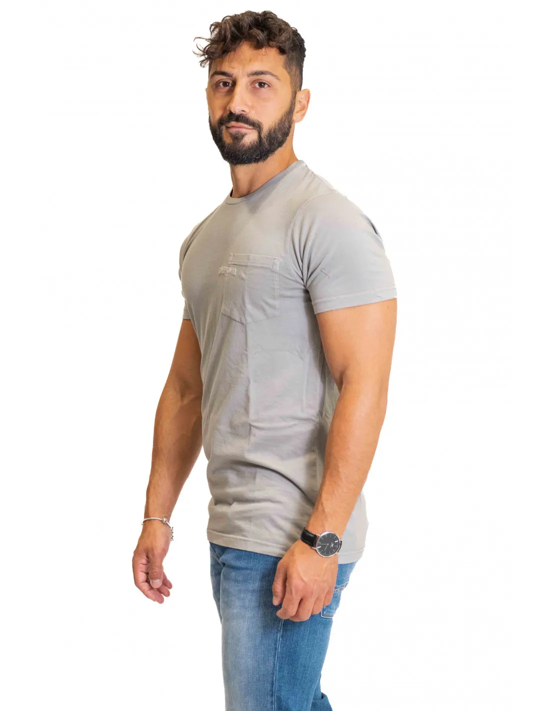 T-Shirt Uniform Jeans - Grigio Taschino