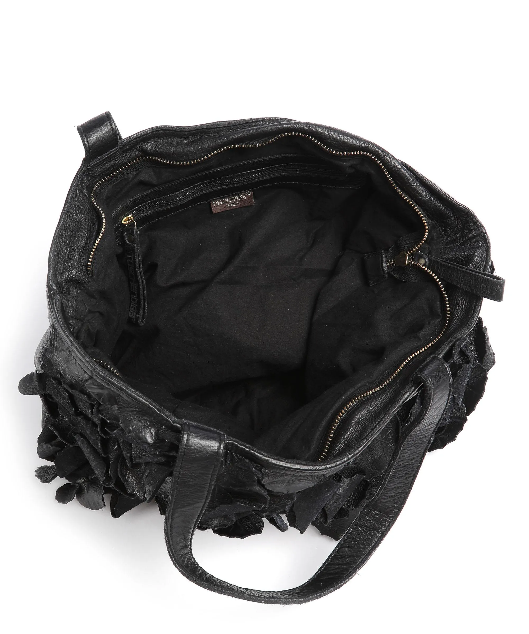  Taschendieb Wien Nussdorferstrasse 1 Borsa a mano pelle di vacchetta grana nero  