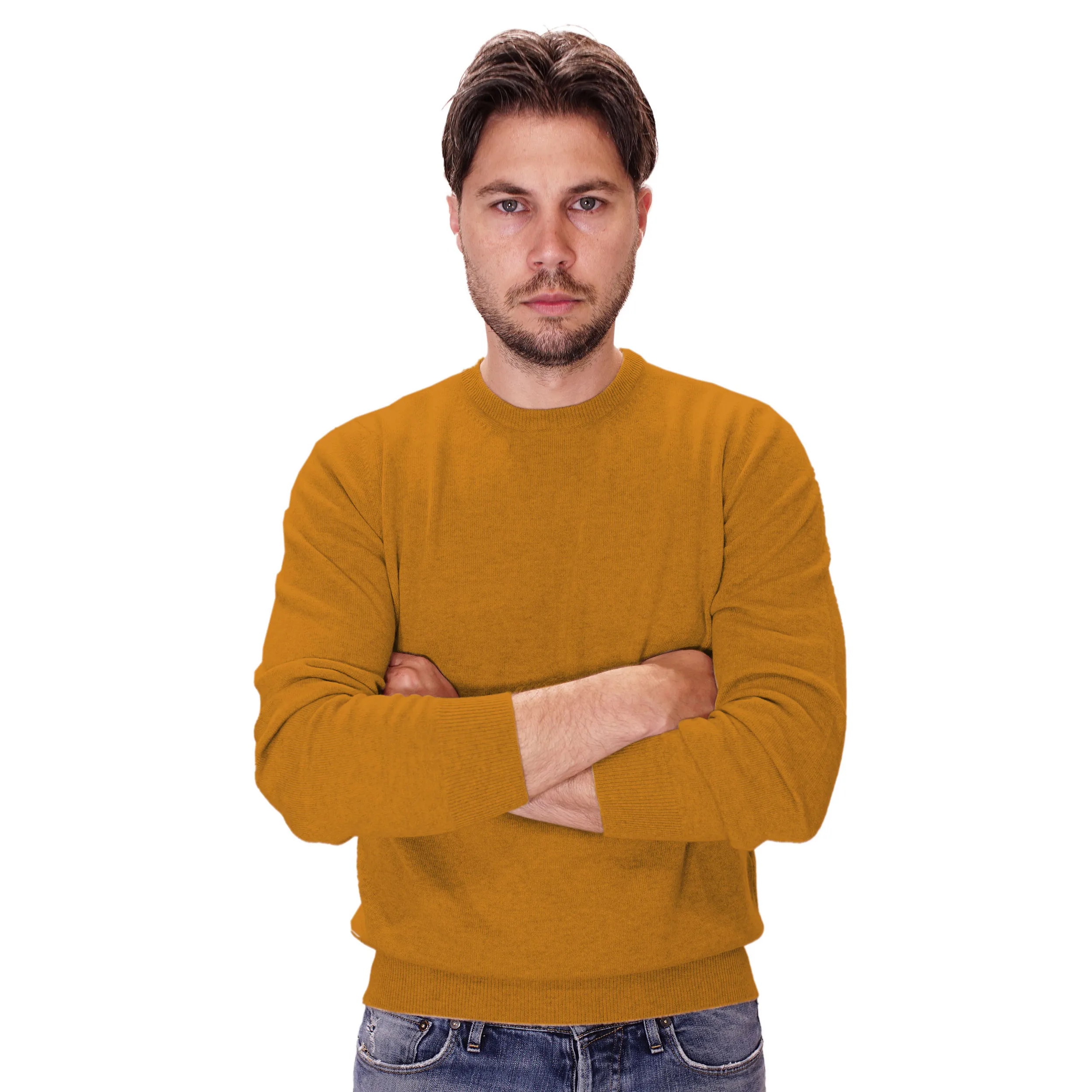 Tg.48 Maglia In Cashmere Girocollo