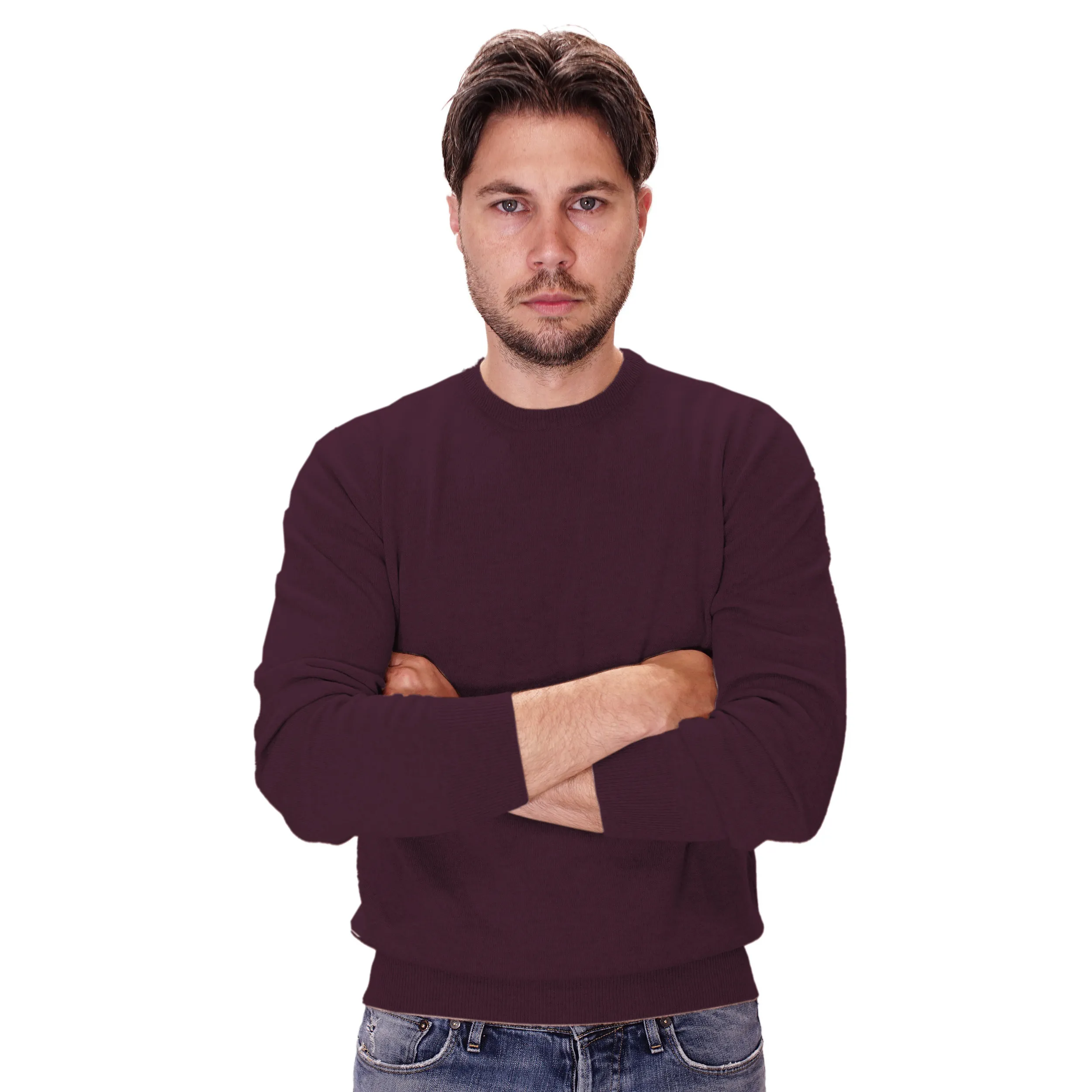 Tg.52 Maglia In Cashmere Girocollo