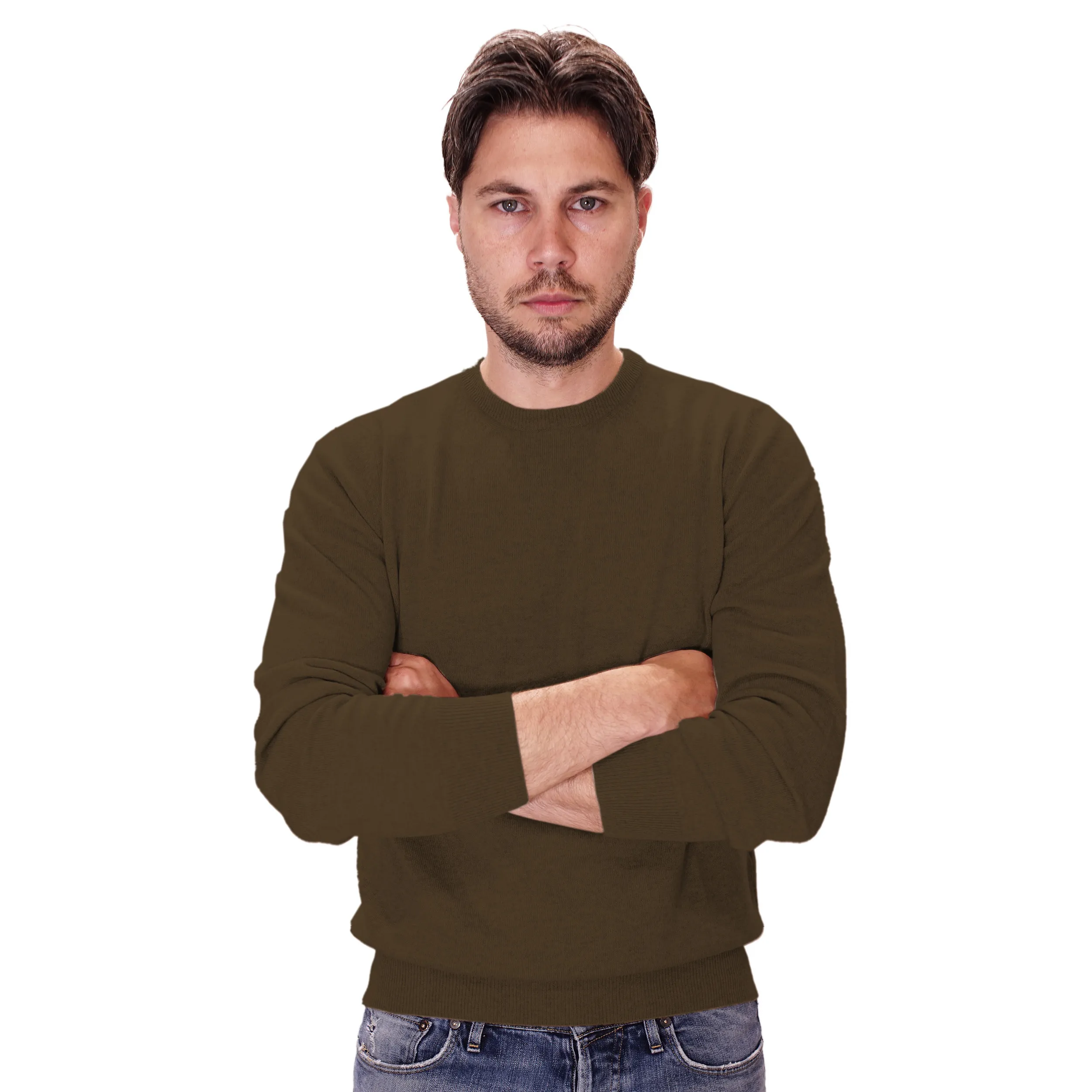 Tg.56 Maglia In Cashmere Girocollo
