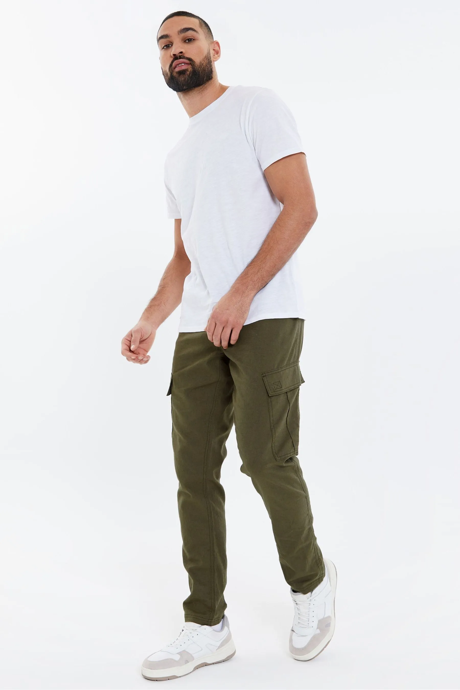 Threadbare - Pantaloni in Blend lino    