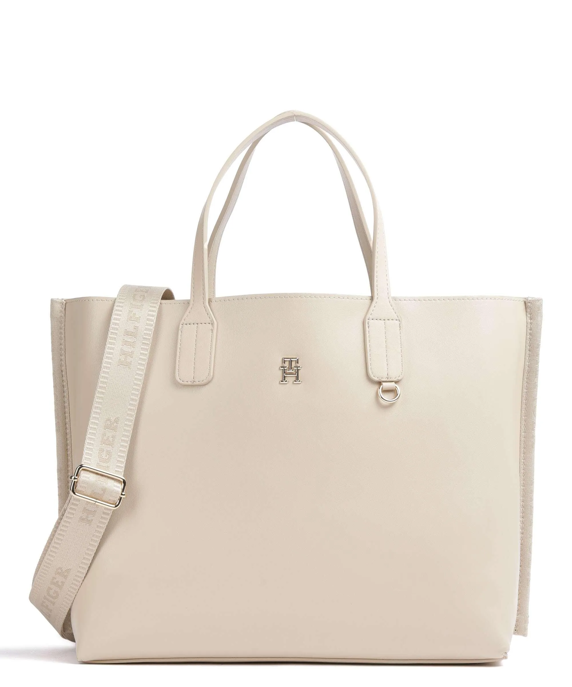  Tommy Hilfiger Iconic Borsa a mano pelle sintetica avorio  