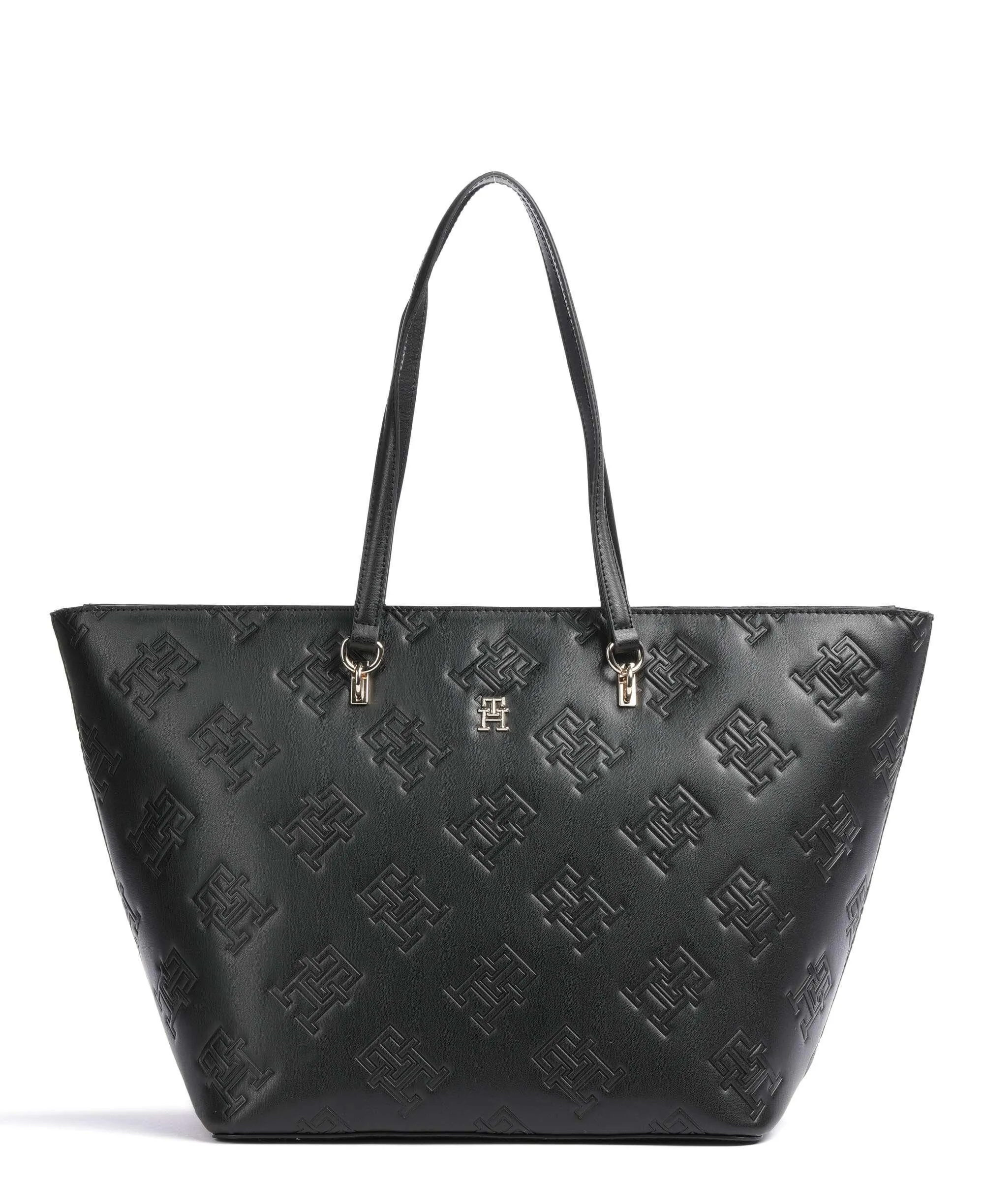  Tommy Hilfiger TH Refined Borsa shopper pelle sintetica nero  