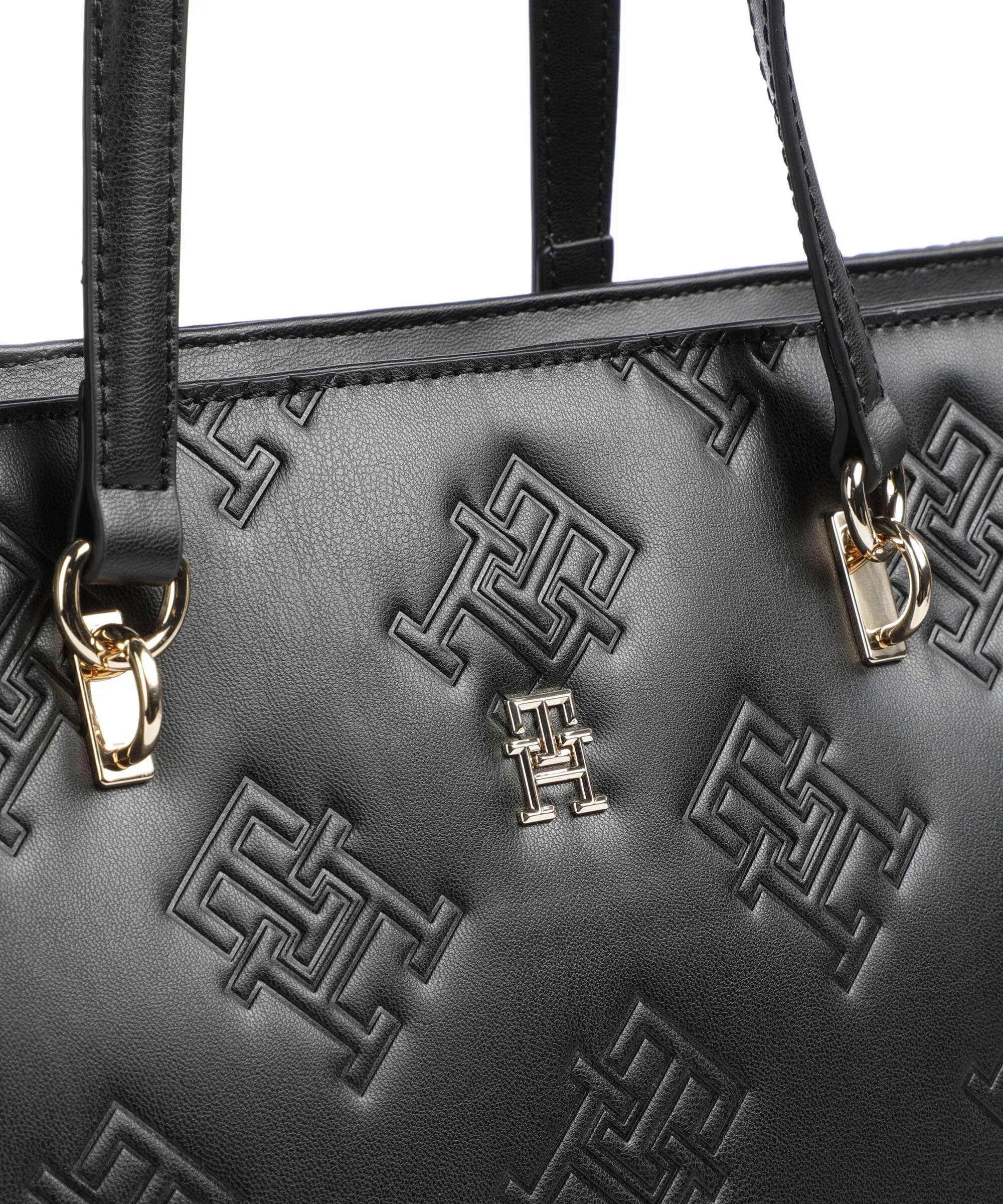  Tommy Hilfiger TH Refined Borsa shopper pelle sintetica nero  