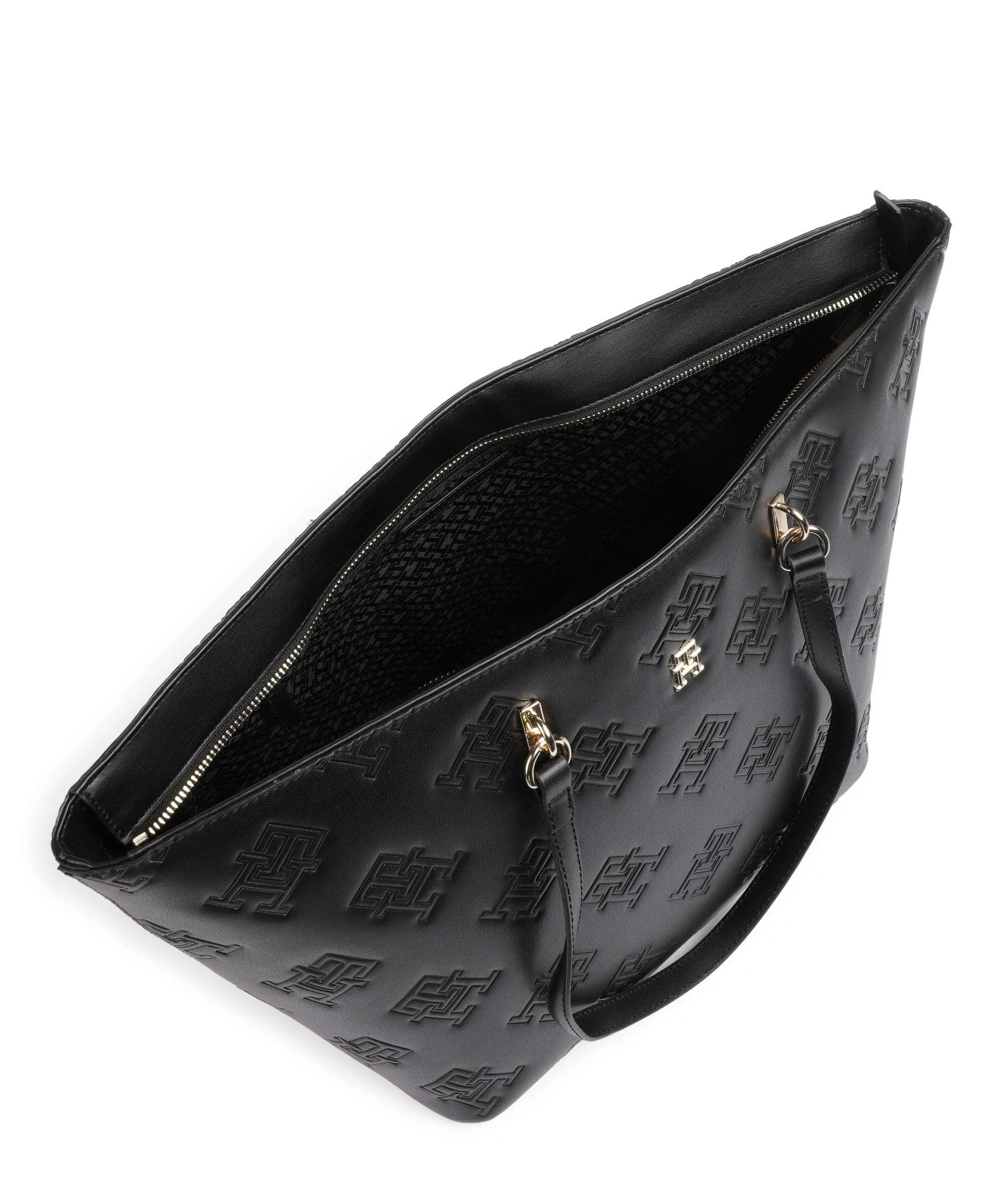  Tommy Hilfiger TH Refined Borsa shopper pelle sintetica nero  