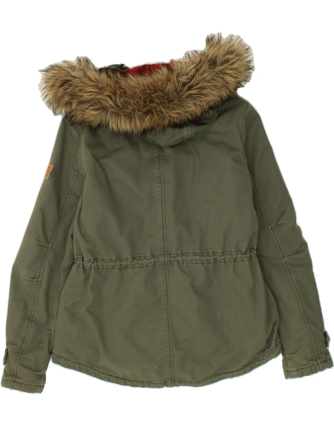 TOMMY HILFIGER Womens Military Hooded Windbreaker Jacket UK 10 Small Green