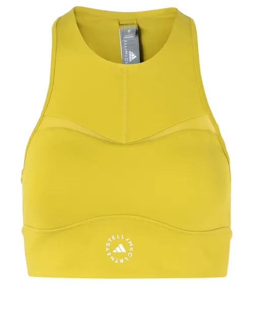 Top corto Adidas by Stella McCartney verde oliva