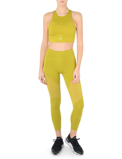 Top corto Adidas by Stella McCartney verde oliva