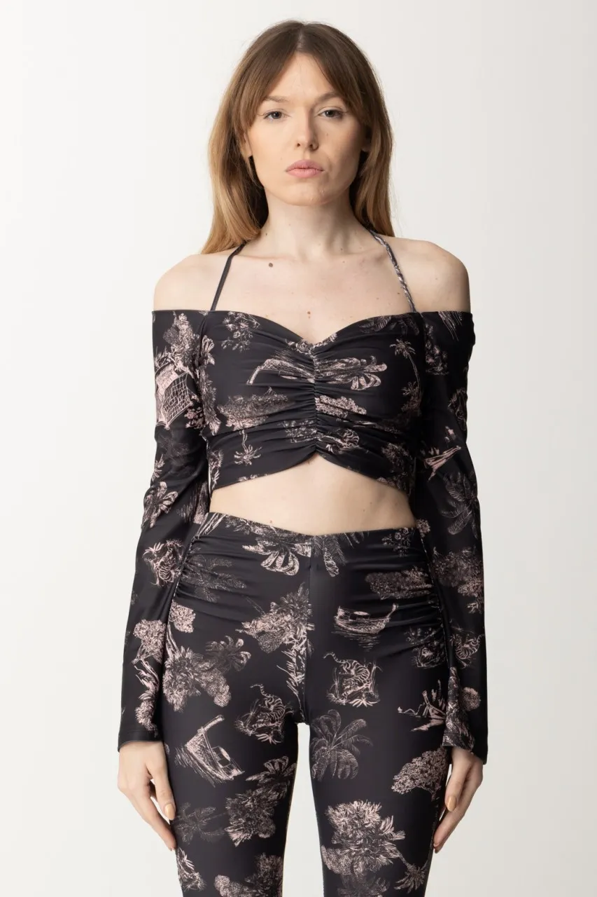 Top off-shoulder Iry con intrecci BLACK HAWAII